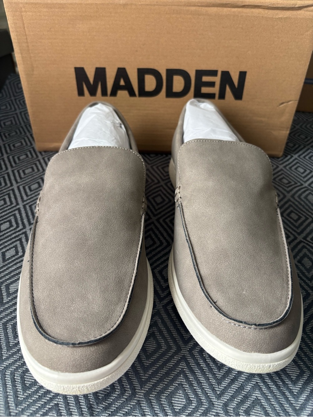Madden Men’s Taupe Slip-On Loafers
